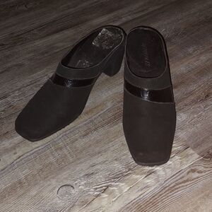 Aerosoles  Seesaw black heeled mules   Sz 7.5